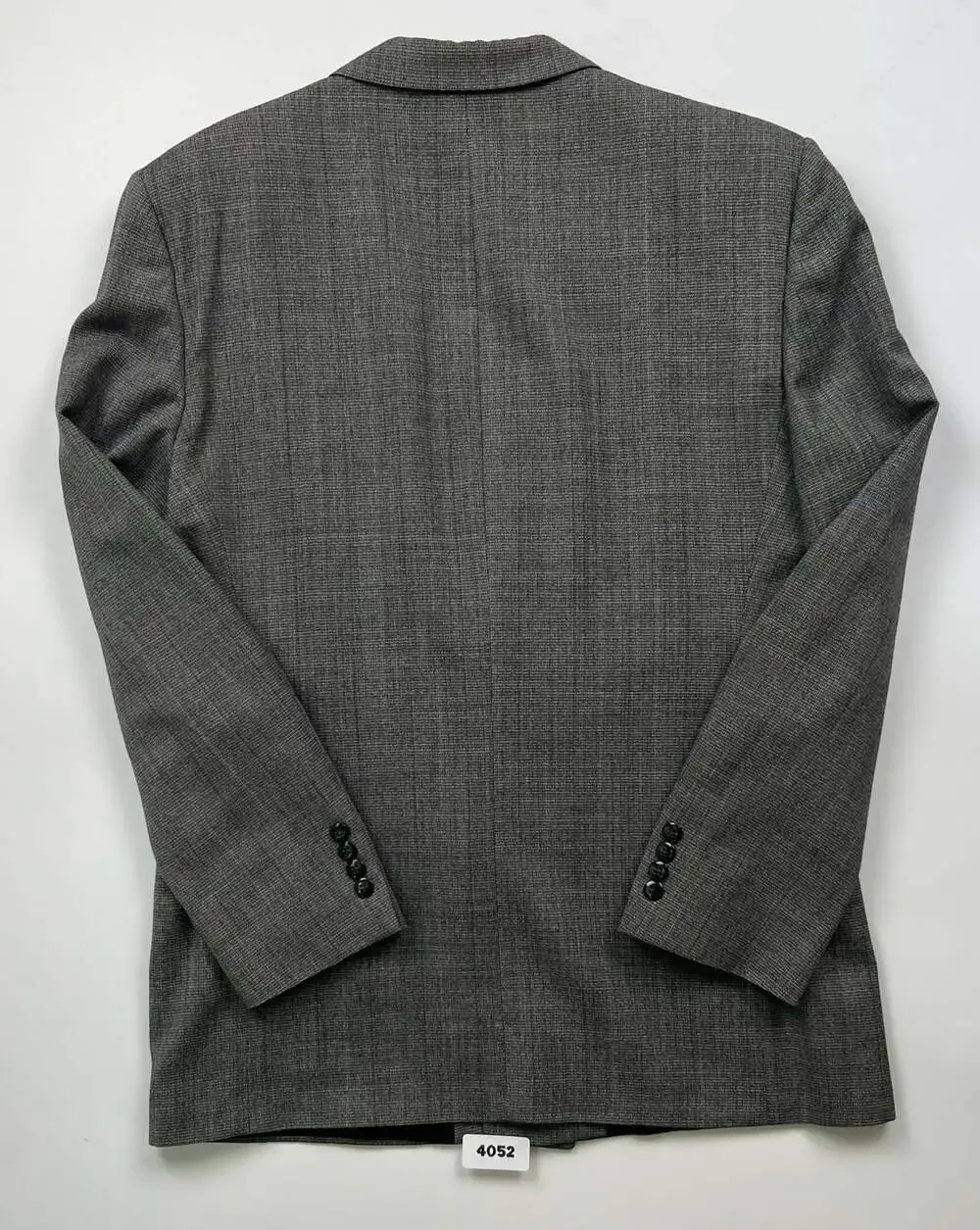 Oscar de la Renta Vintage Double-Breasted Gray Textured Blazer Size 42R see meas